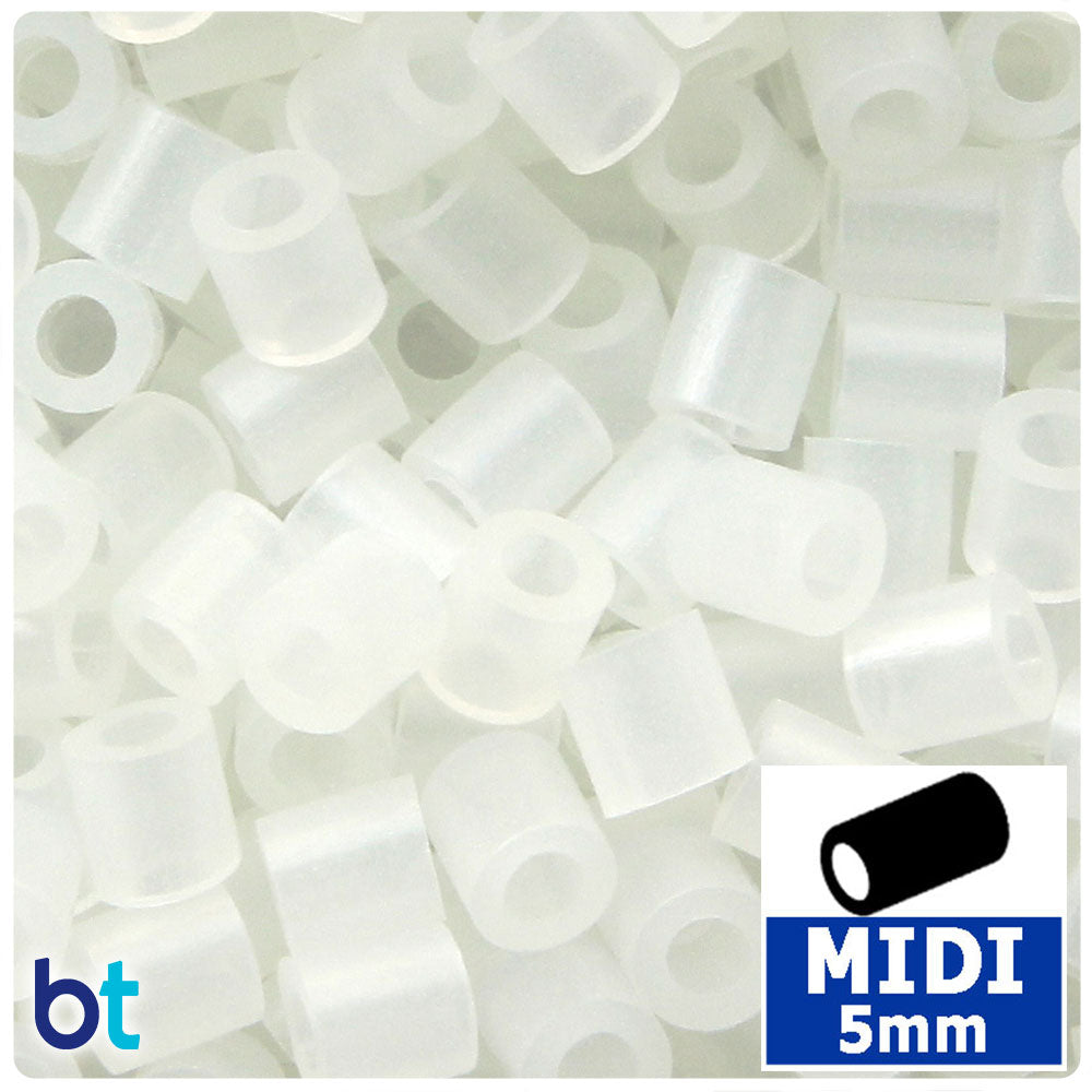 White Glow 5mm Midi Fuse Beads (1000pcs)