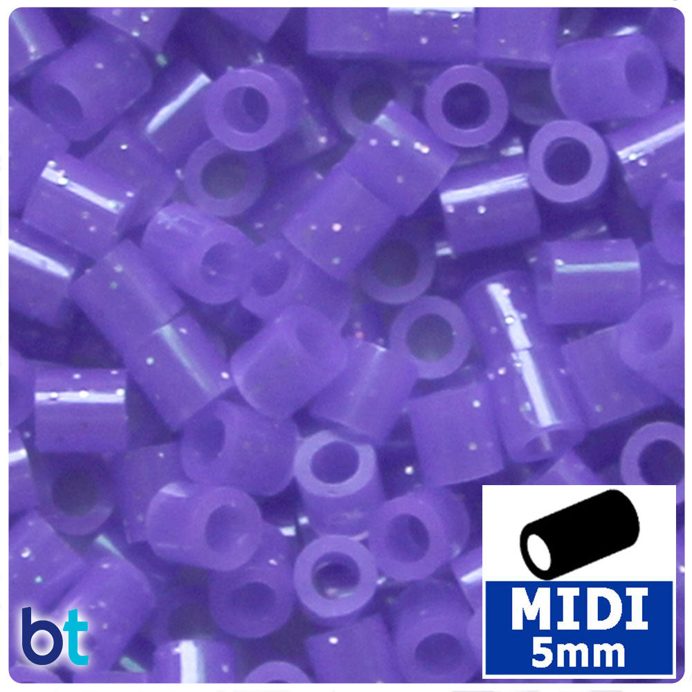 Purple Glitter 5mm Midi Fuse Beads (1000pcs)