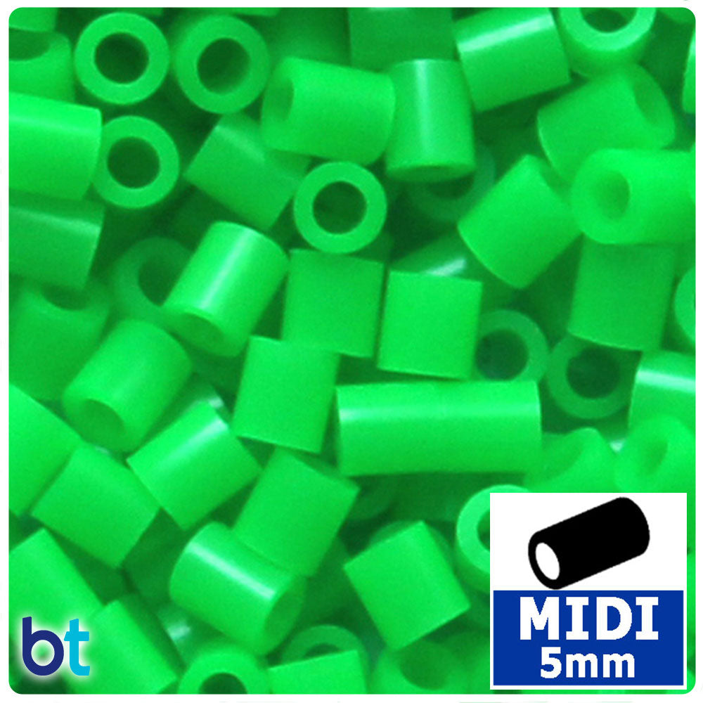 Green Neon 5mm Midi Fuse Beads (1000pcs)