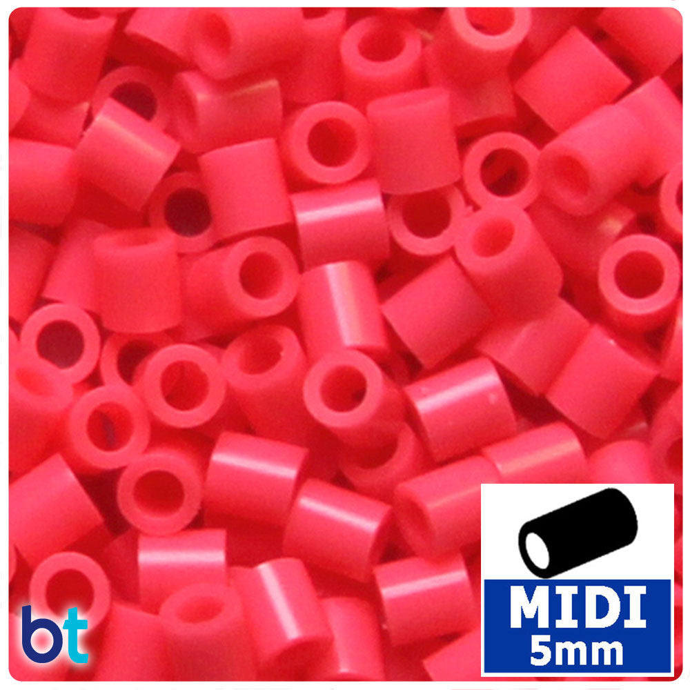 Pink Neon 5mm Midi Fuse Beads (1000pcs)