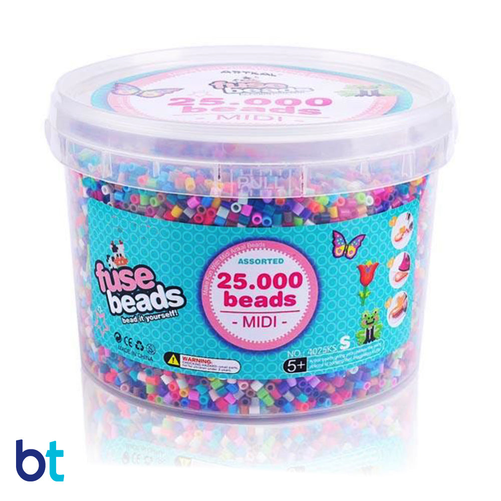 20 Mixed Colors Midi Fuse Bead Bucket (25,000 Beads)