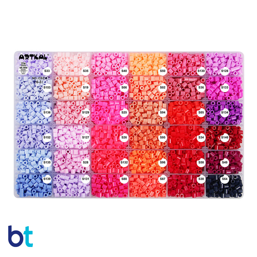 216 Colors Midi Fuse Beads Box (66,000 Beads)