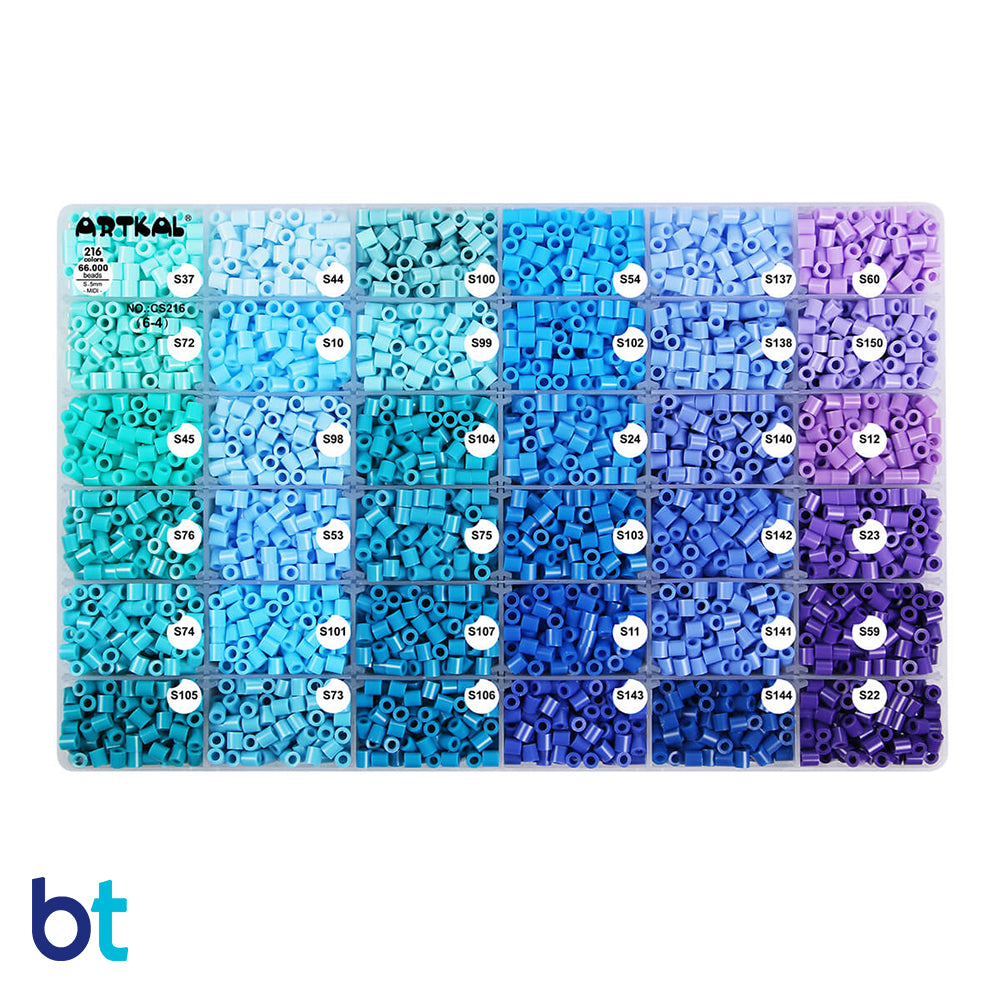 216 Colors Midi Fuse Beads Box (66,000 Beads)