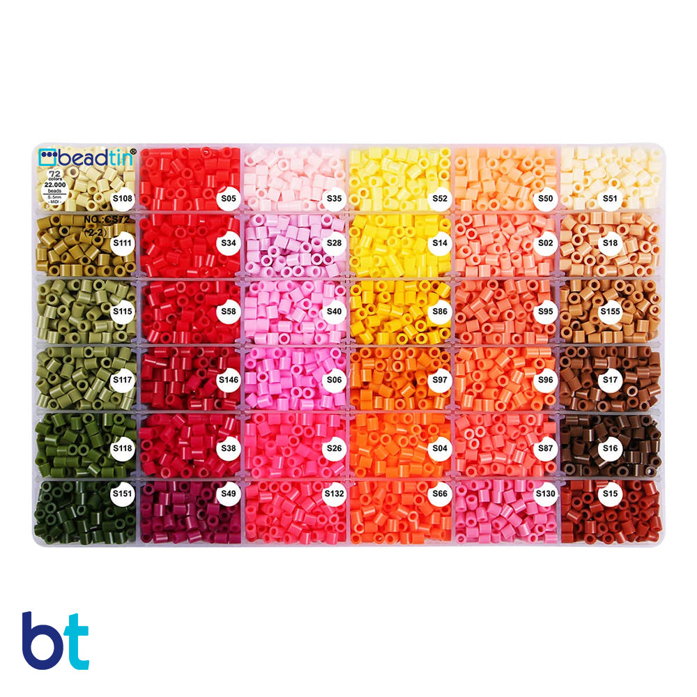 72 Colors Midi Fuse Beads Box (22,000 Beads)