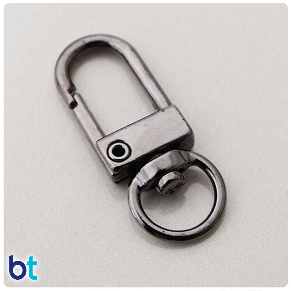 Gunmetal 34mm Metal Swivel Key Clasps (10pcs)