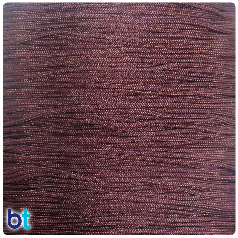 Brown 0.8mm Braided Nylon Beading Cord (100yds)