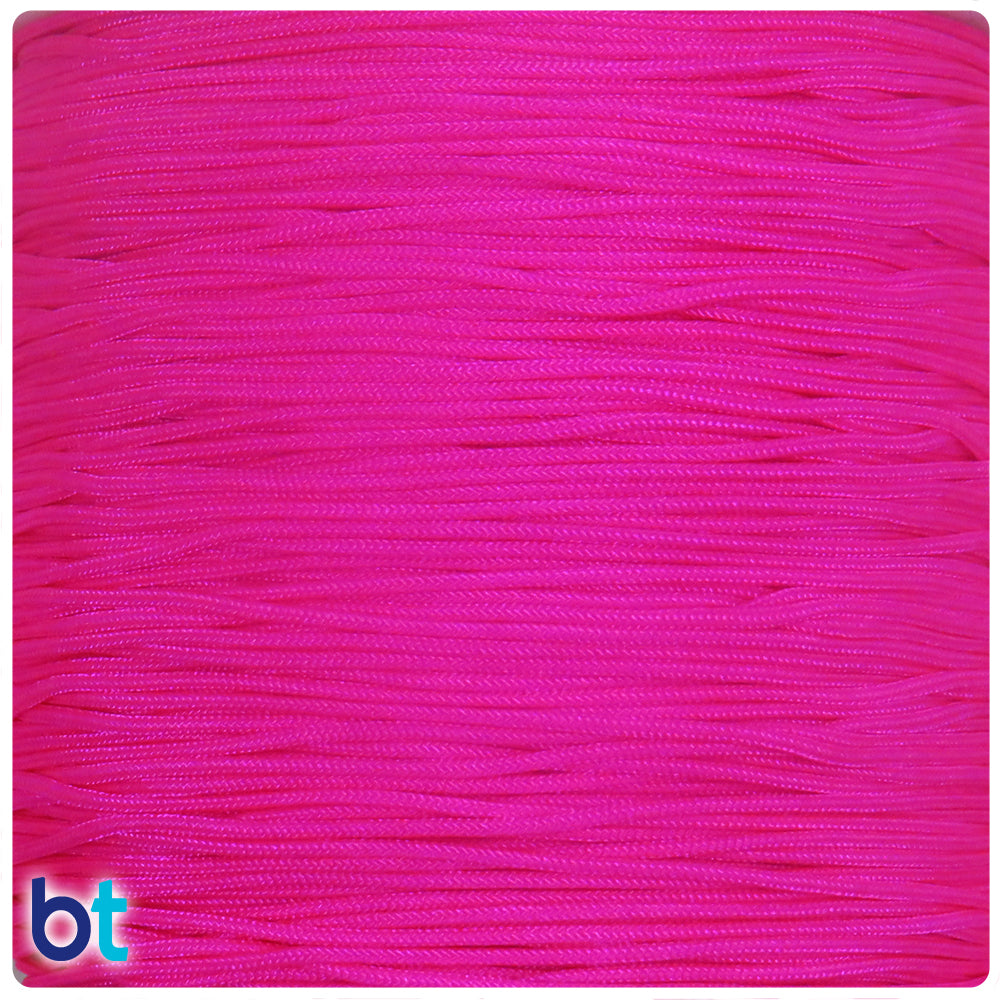 Dark Pink 0.8mm Braided Nylon Beading Cord (100yds)