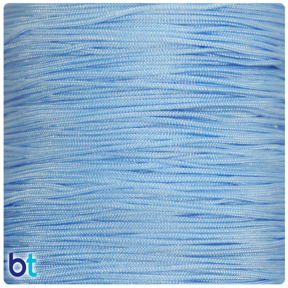 Light Blue 0.8mm Braided Nylon Beading Cord (100yds)
