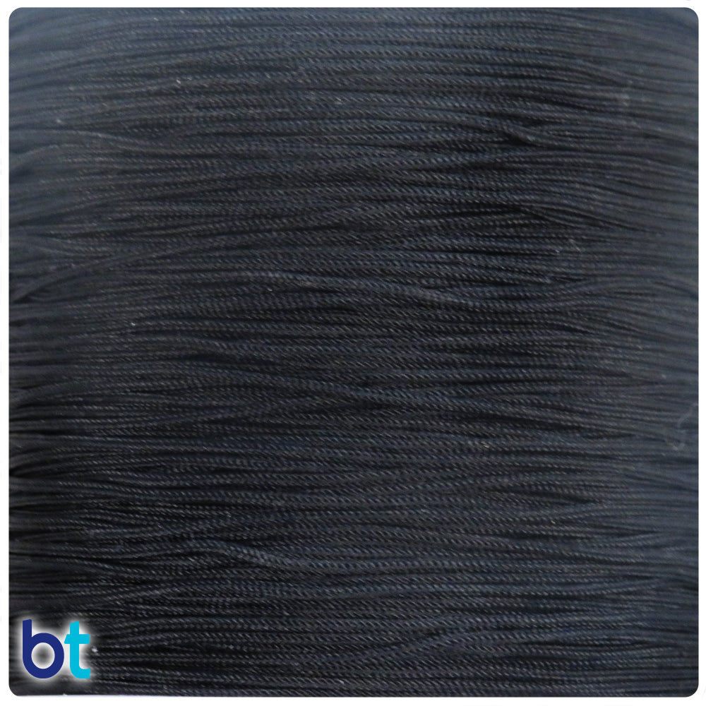 Black 0.8mm Braided Nylon Beading Cord (100yds)