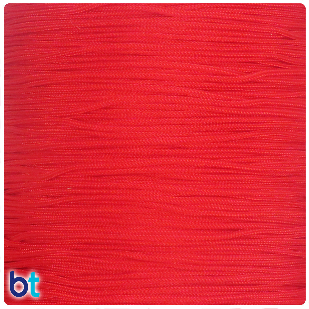 Red 0.8mm Braided Nylon Beading Cord (100yds)