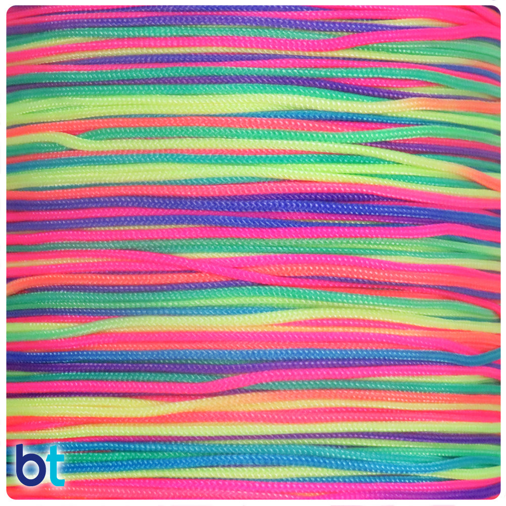 Rainbow 0.8mm Braided Nylon Beading Cord (100yds)
