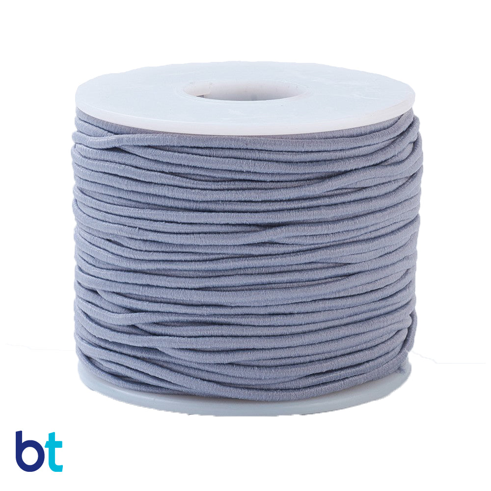 Light Grey 2mm Round Elastic Cord (70m)