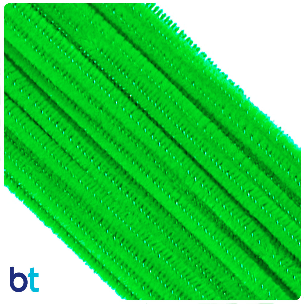 Green 6mm Chenille Stems (25pcs)
