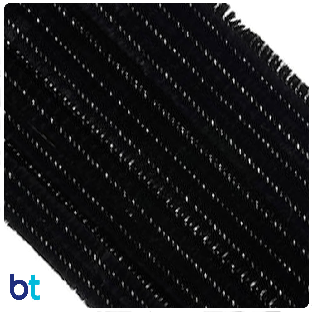 Black 6mm Chenille Stems (25pcs)