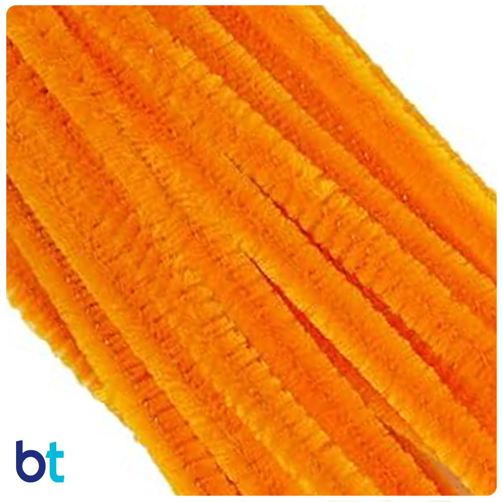 Orange 6mm Chenille Stems (25pcs)