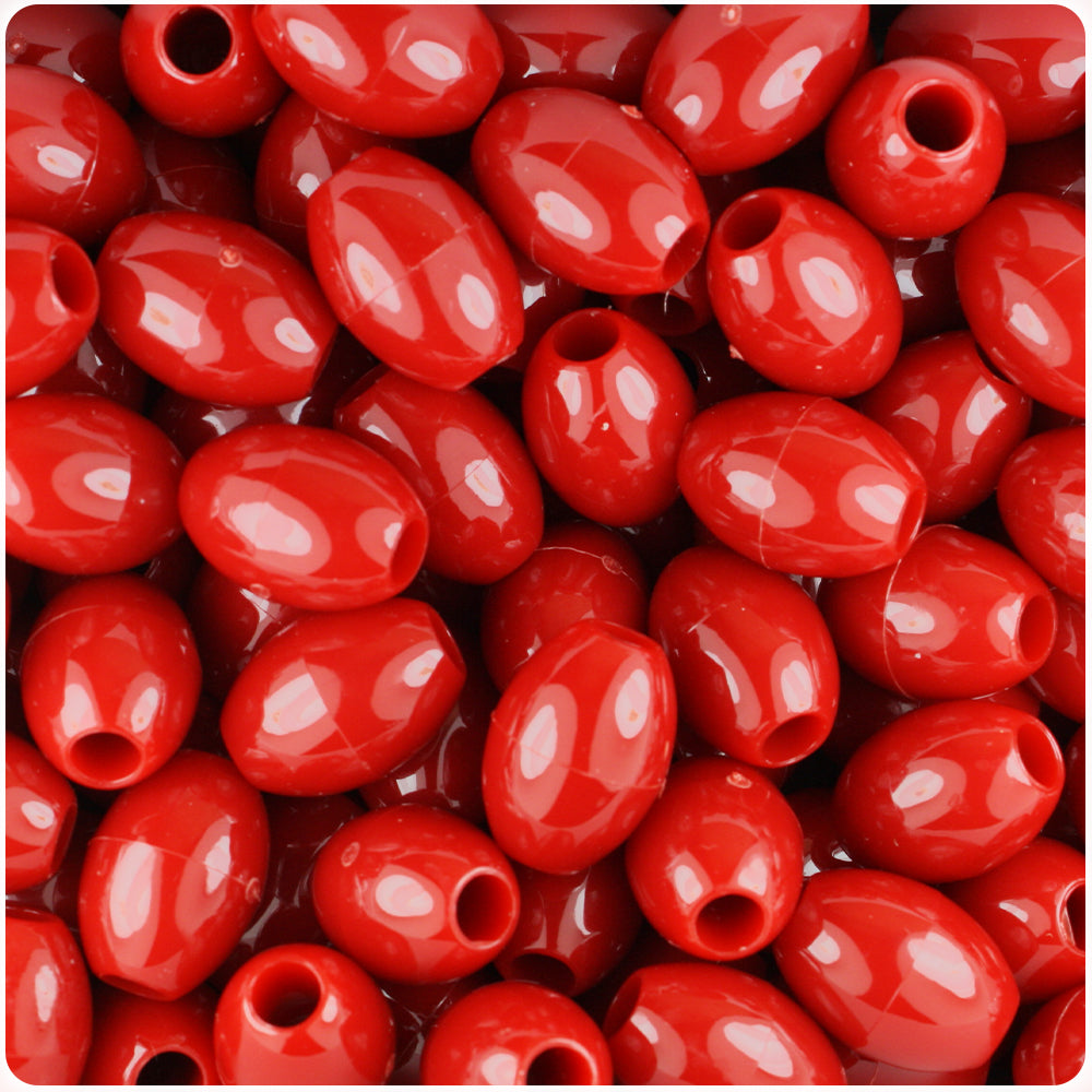 Wholesale Case 14mm Oval Pony Beads - Opaque