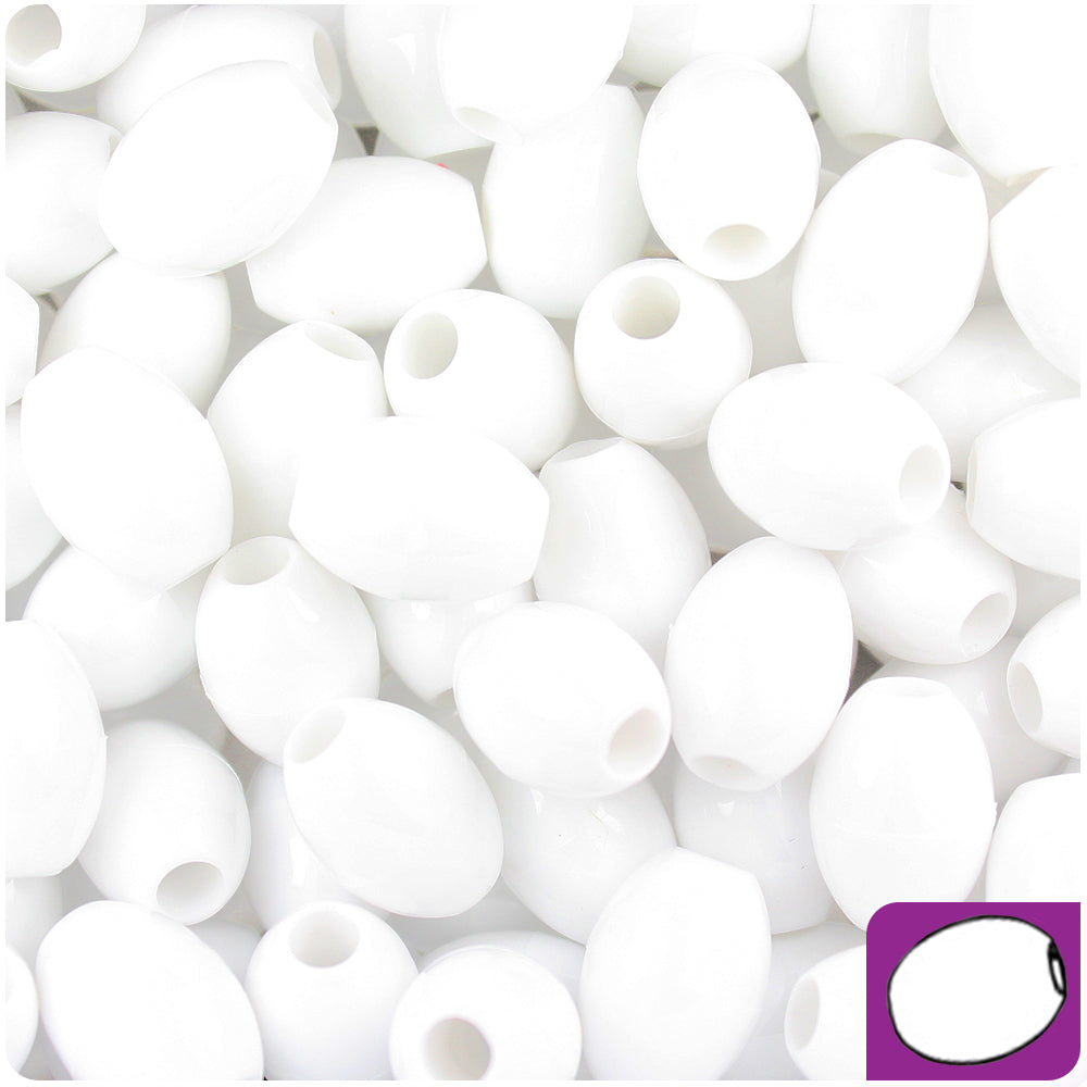 Wholesale Case 14mm Oval Pony Beads - Opaque