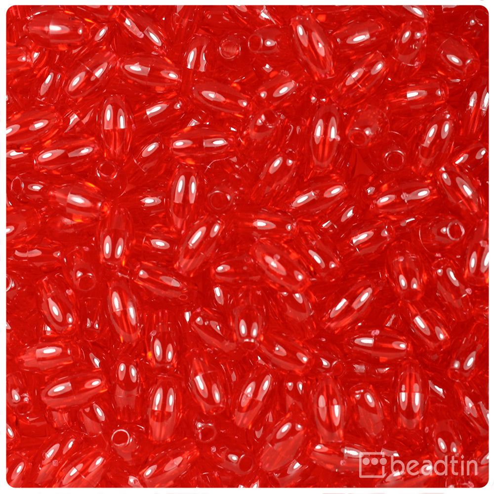 Wholesale Case 9mm Oat Plastic Beads - Transparent
