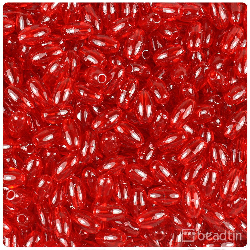 Wholesale Case 9mm Oat Plastic Beads - Transparent