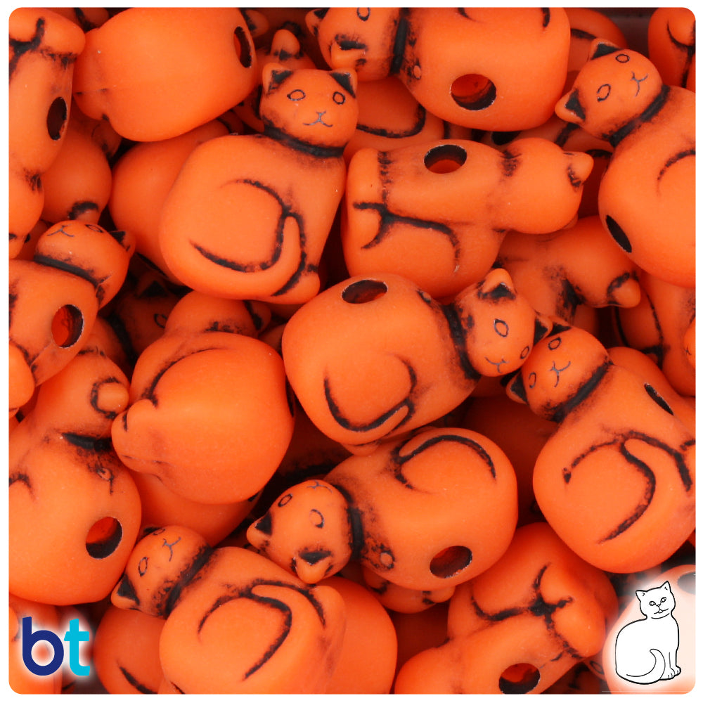 Tangelo Antique 23mm Cat Pony Beads (24pcs)