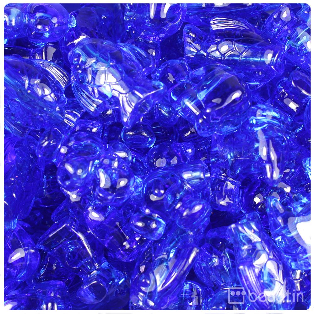 Dark Sapphire Transparent Pet Parade Pony Beads (8pcs)