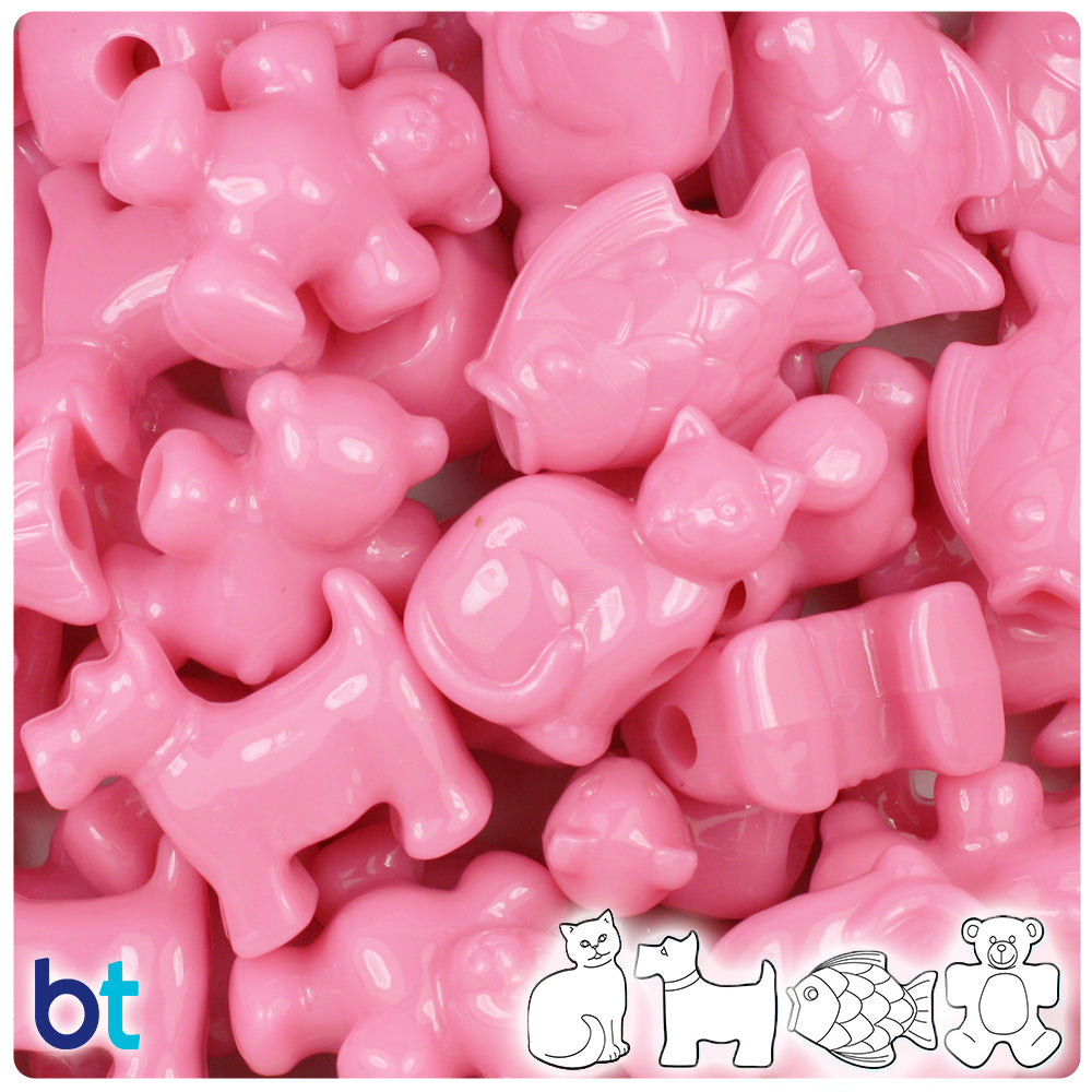 Baby Pink Opaque Pet Parade Pony Beads (2oz)