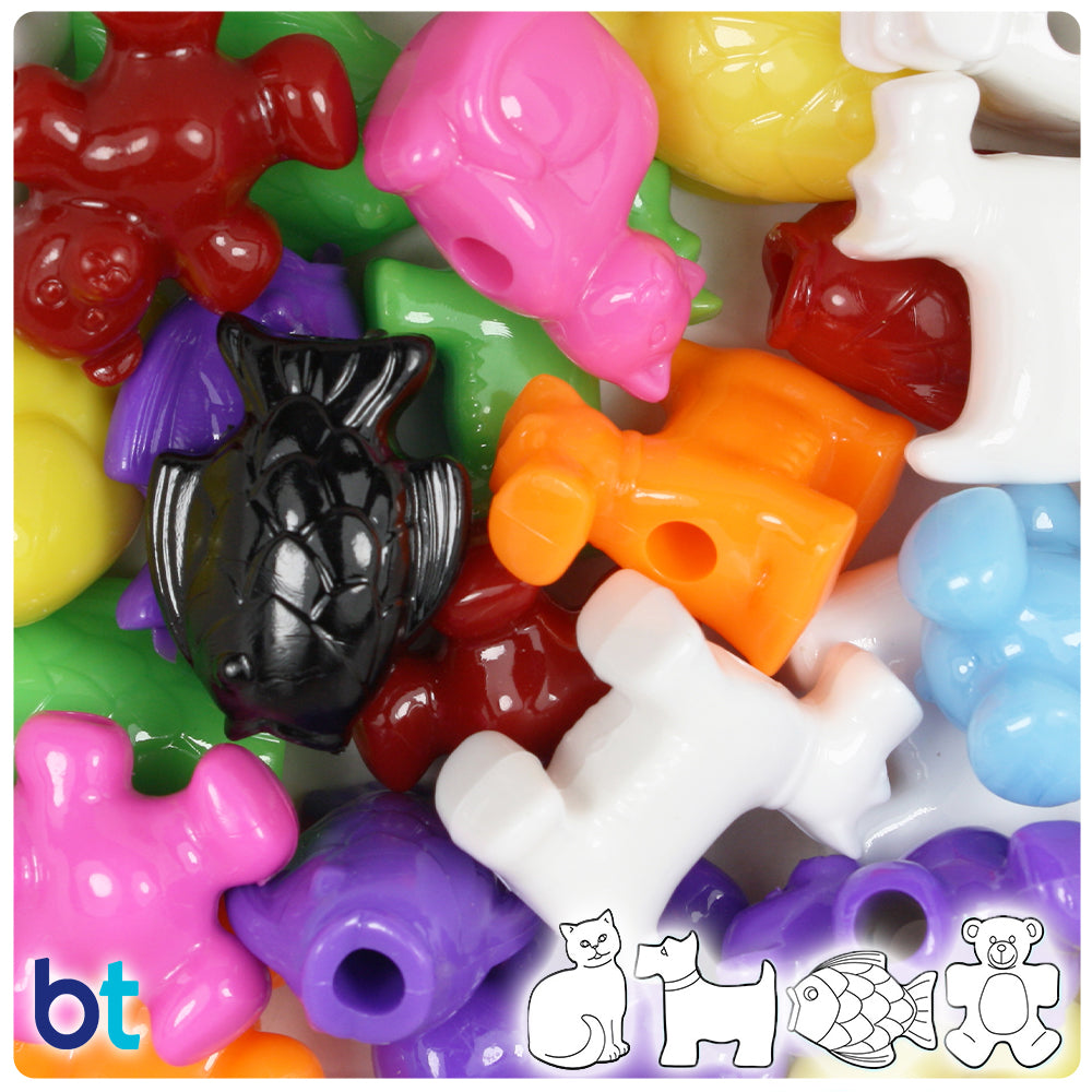 Opaque Mix Pet Parade Pony Beads (2oz)