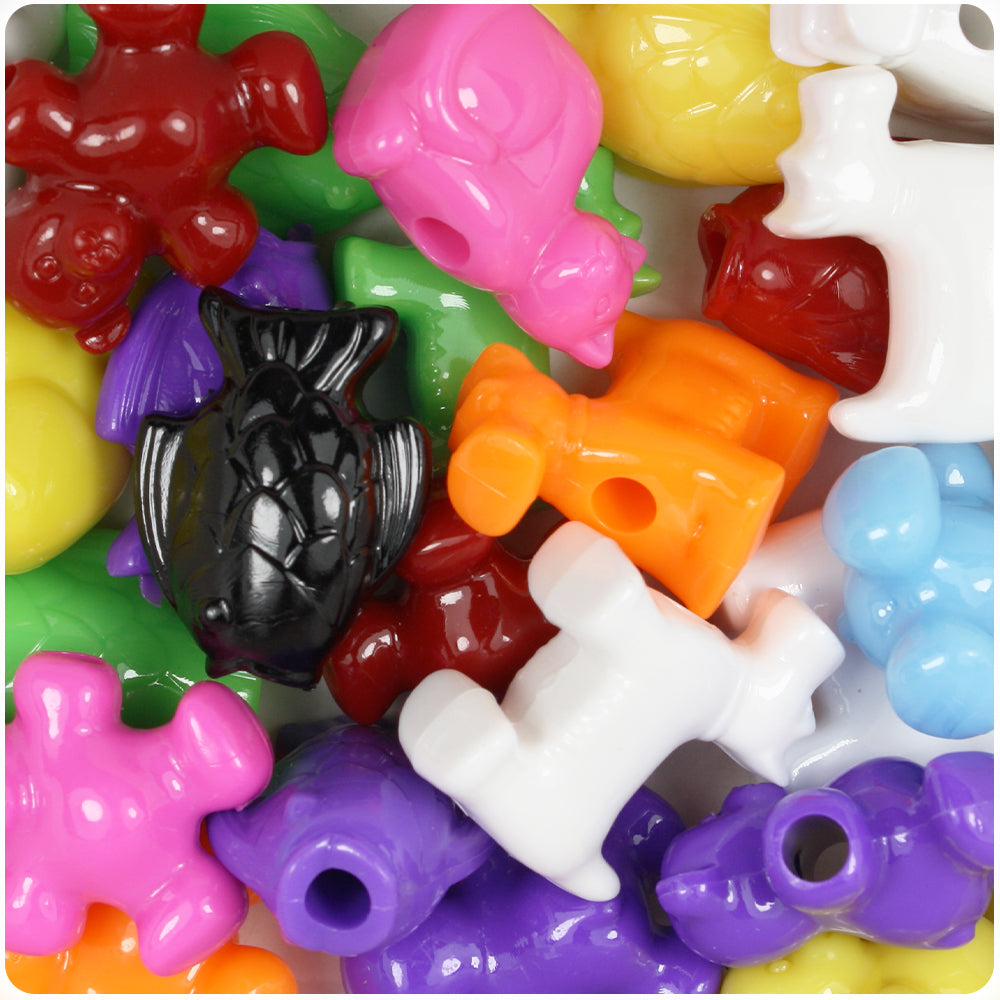 Opaque Mix Pet Parade Pony Beads (8pcs)