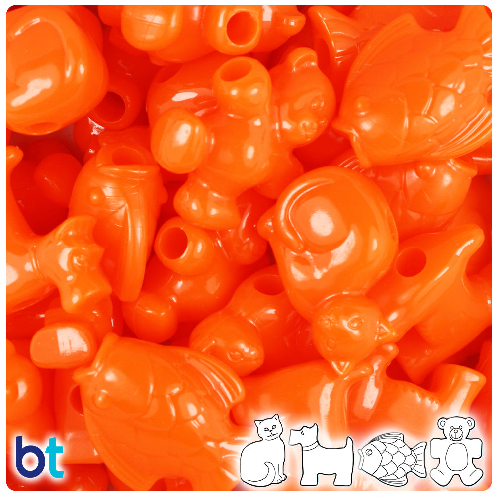 Tangelo Neon Bright Pet Parade Pony Beads (2oz)