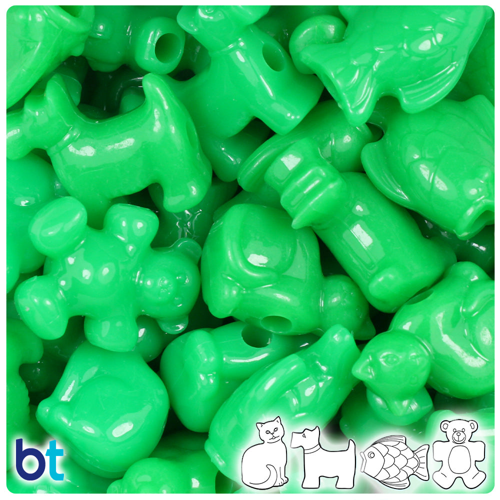 Grasshopper Neon Bright Pet Parade Pony Beads (2oz)