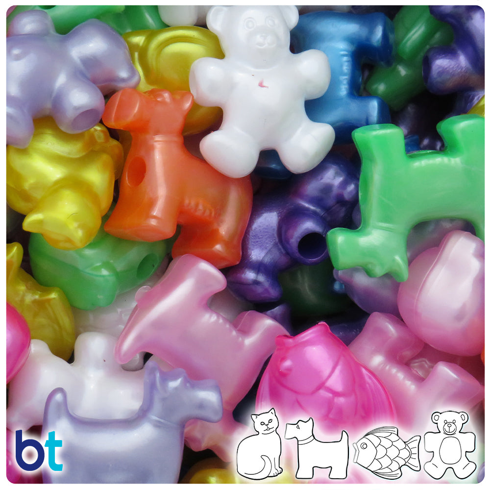 Pearl Mix Pet Parade Pony Beads (2oz)