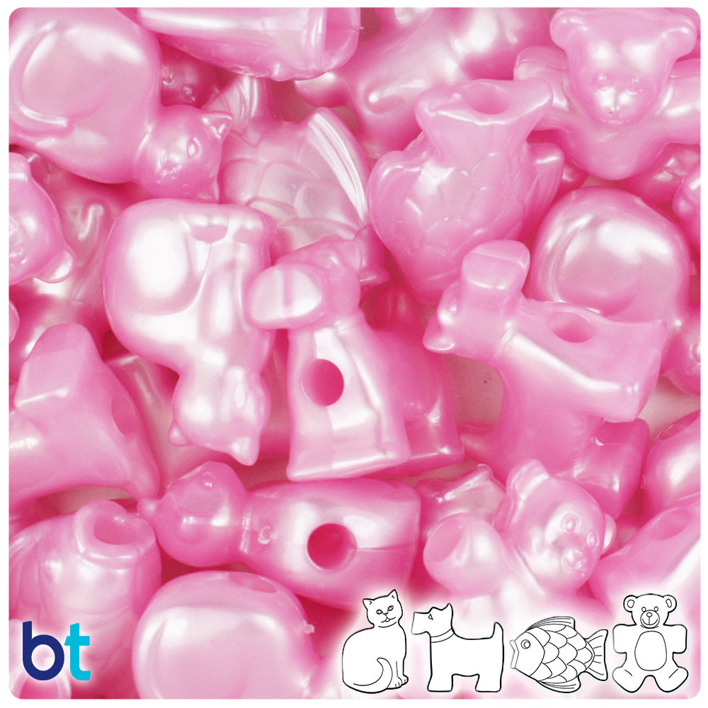 Light Pink Pearl Pet Parade Pony Beads (2oz)