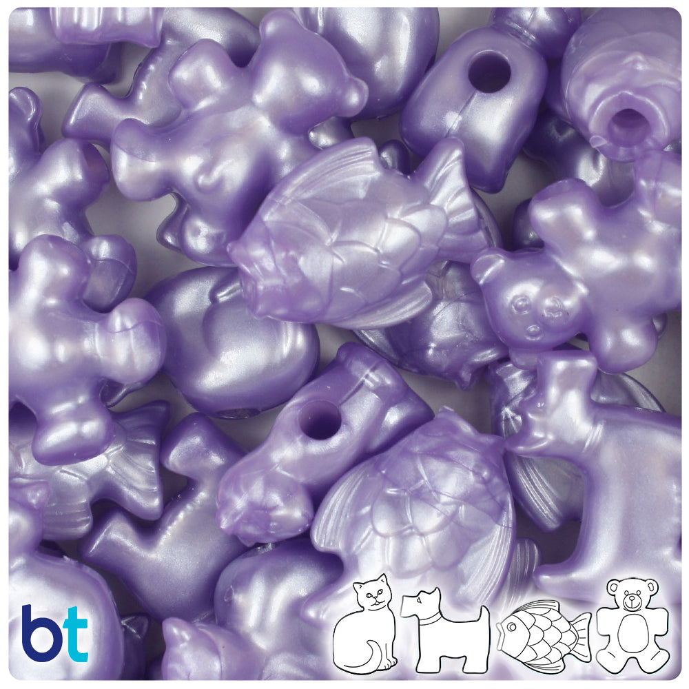 Light Purple Pearl Pet Parade Pony Beads (2oz)
