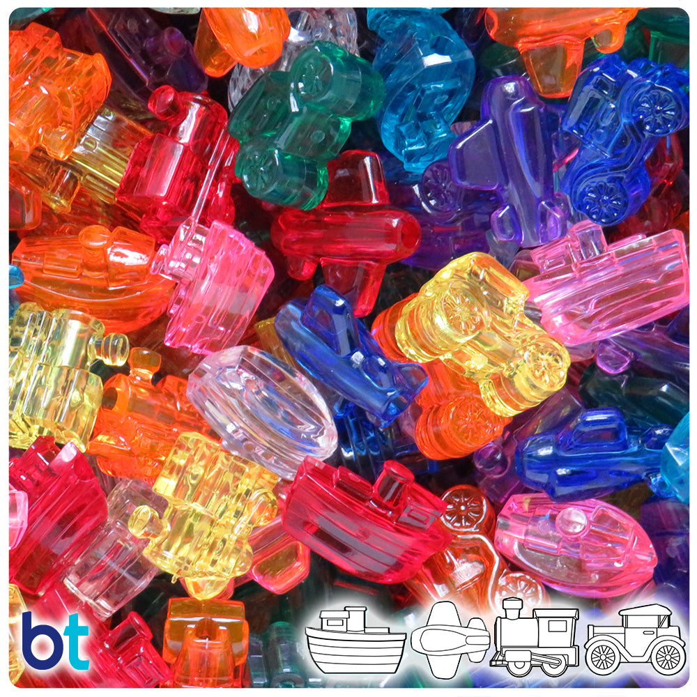 Transparent Mix Mini Mobile Pony Beads (2oz)