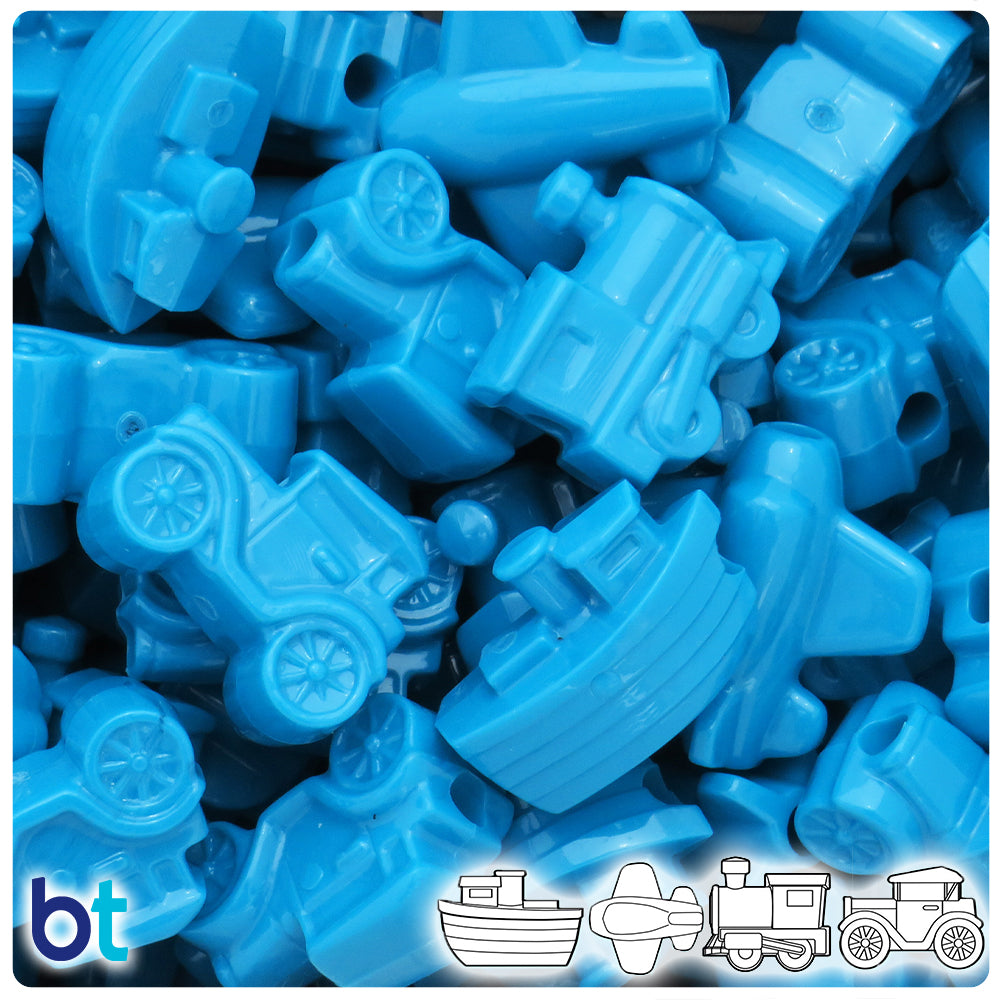 Dark Turquoise Opaque Mini Mobile Pony Beads (2oz)