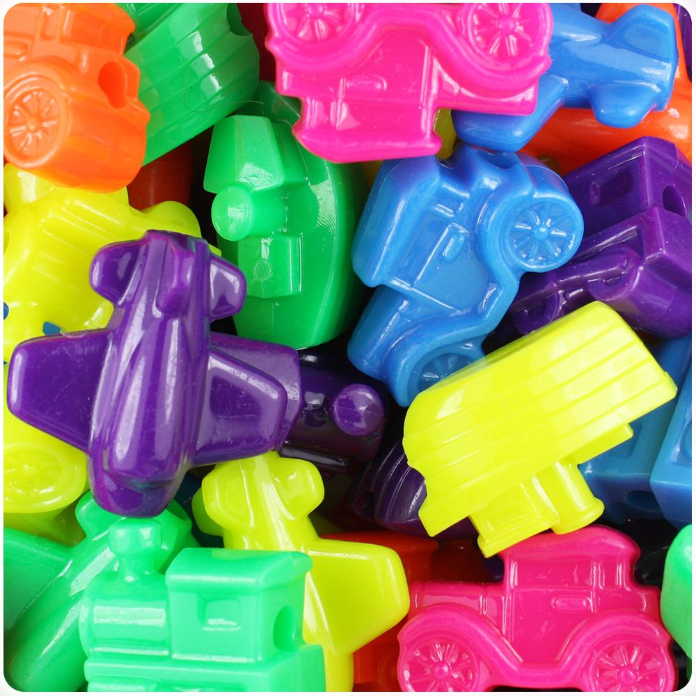 Neon Bright Mix Mini Mobile Pony Beads (8pcs)