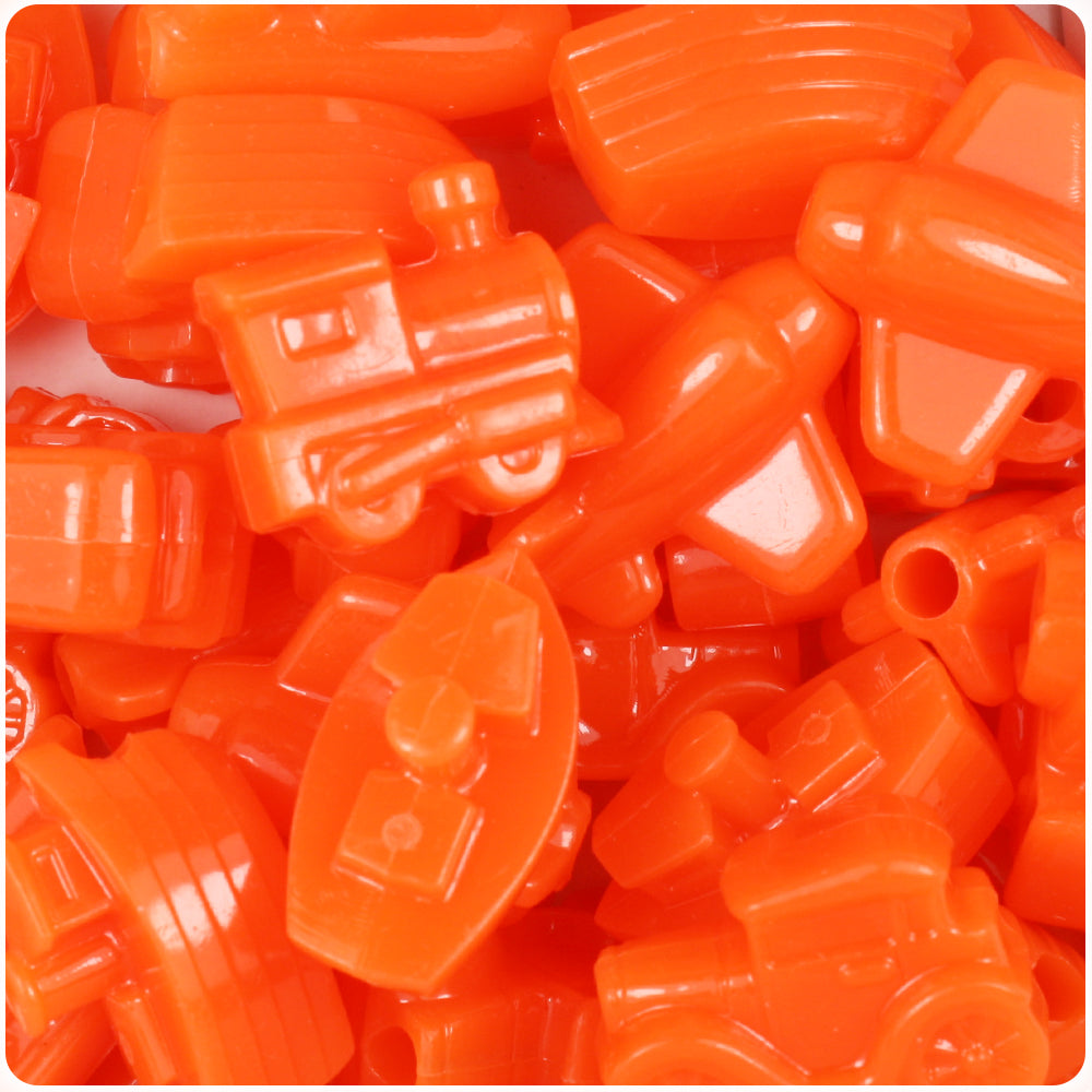 Tangelo Neon Bright Mini Mobile Pony Beads (8pcs)