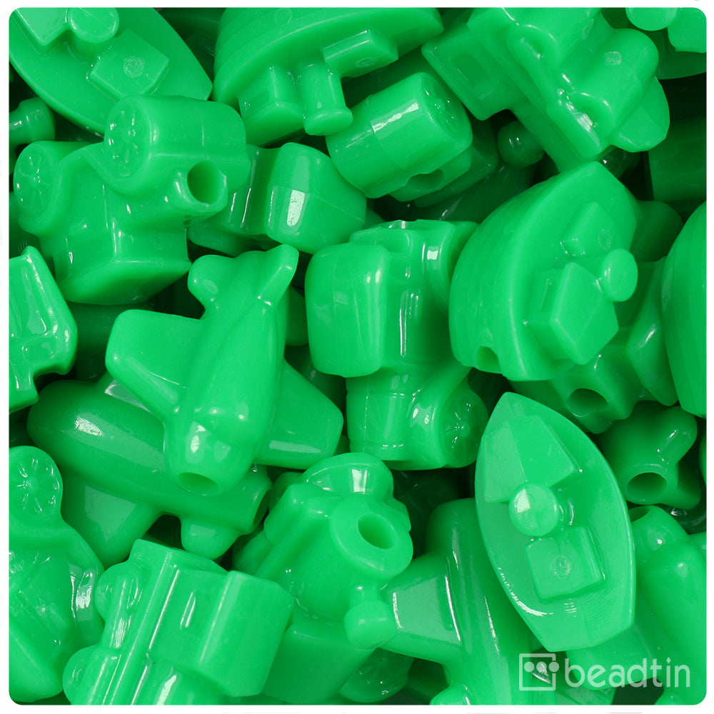 Grasshopper Neon Bright Mini Mobile Pony Beads (8pcs)