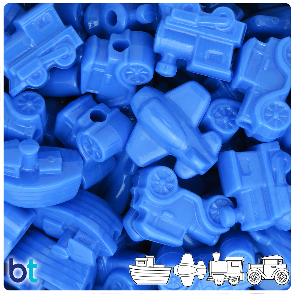 Periwinkle Opaque Mini Mobile Pony Beads (8pcs)