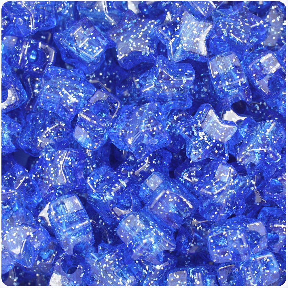 Wholesale Case 13mm Star Pony Beads - Sparkle