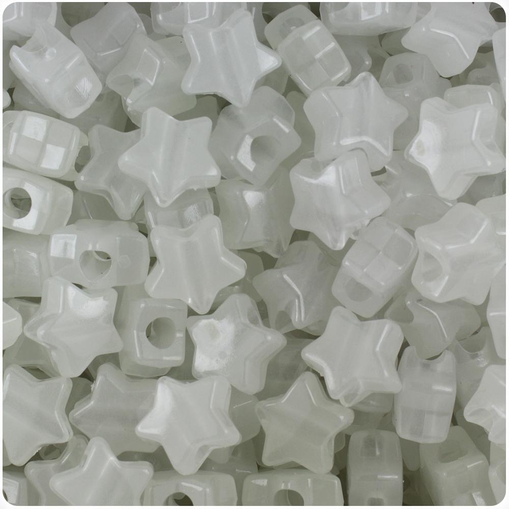Night Glow-in-the-Dark 13mm Star Pony Beads (50pcs)