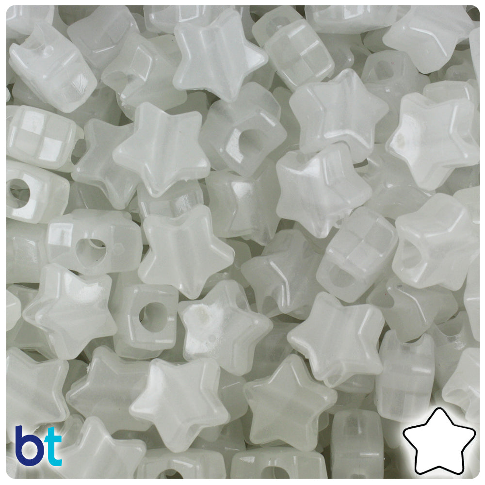 Night Glow-in-the-Dark 13mm Star Pony Beads (250pcs)