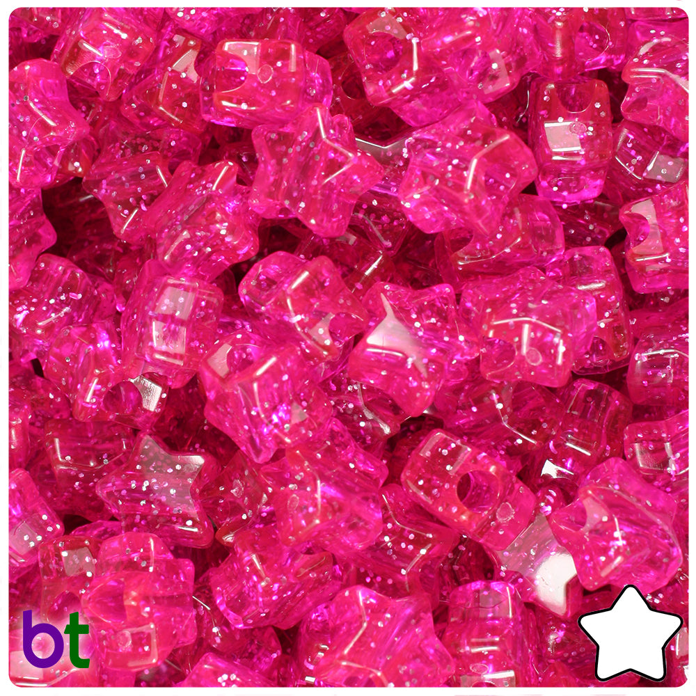 Wholesale Case 13mm Star Pony Beads - Sparkle