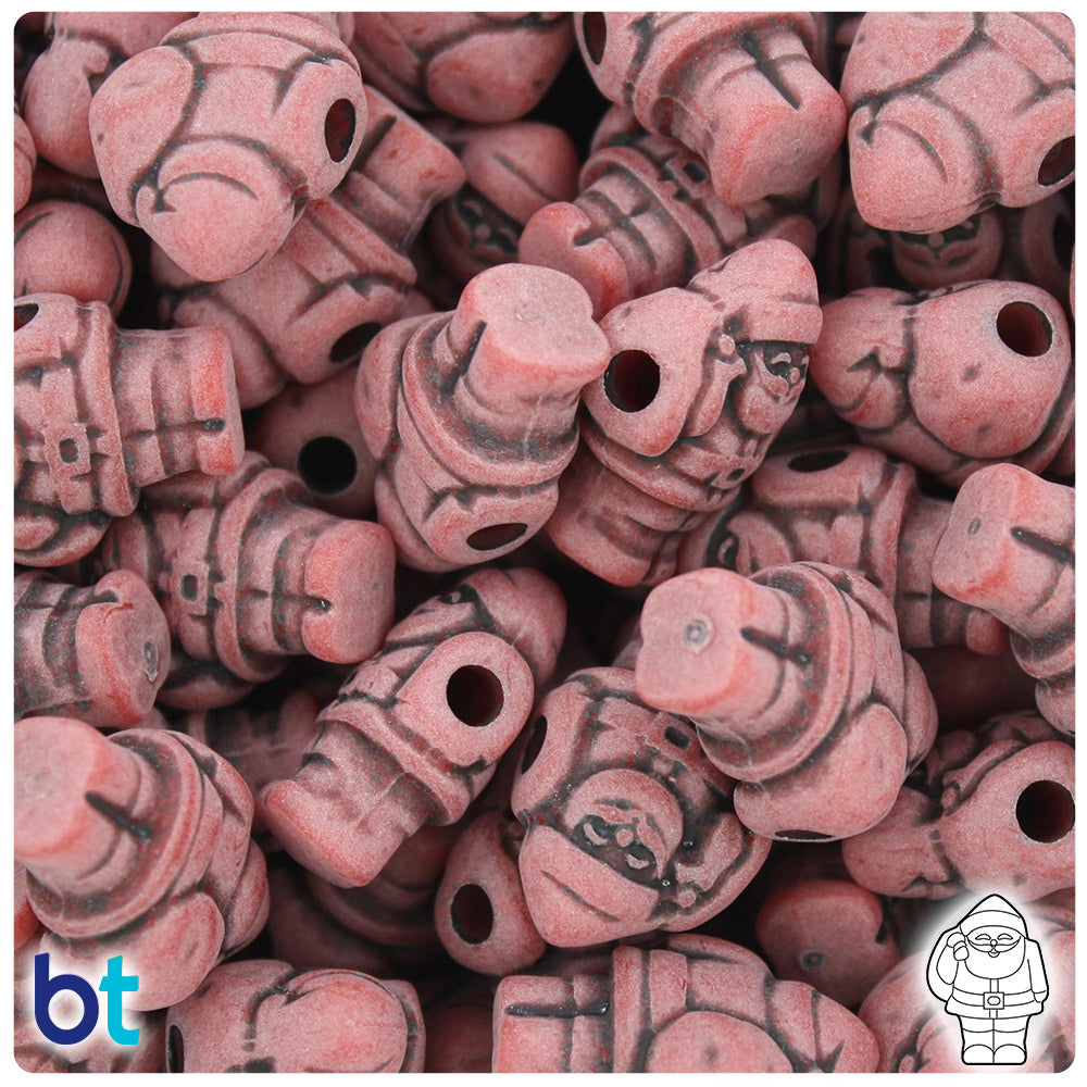 Red Antique 24mm Santa Pony Beads (24pcs)