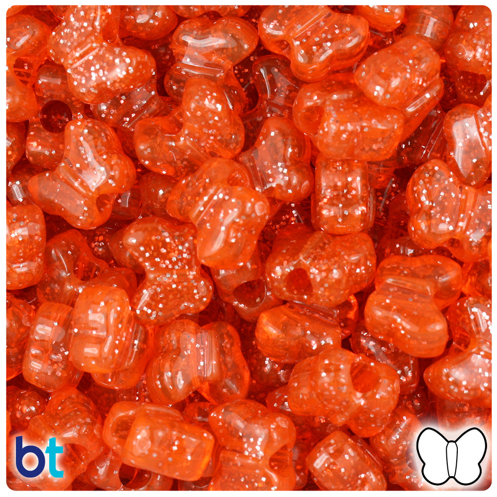 Hyacinth Sparkle 13mm Butterfly Pony Beads (250pcs)