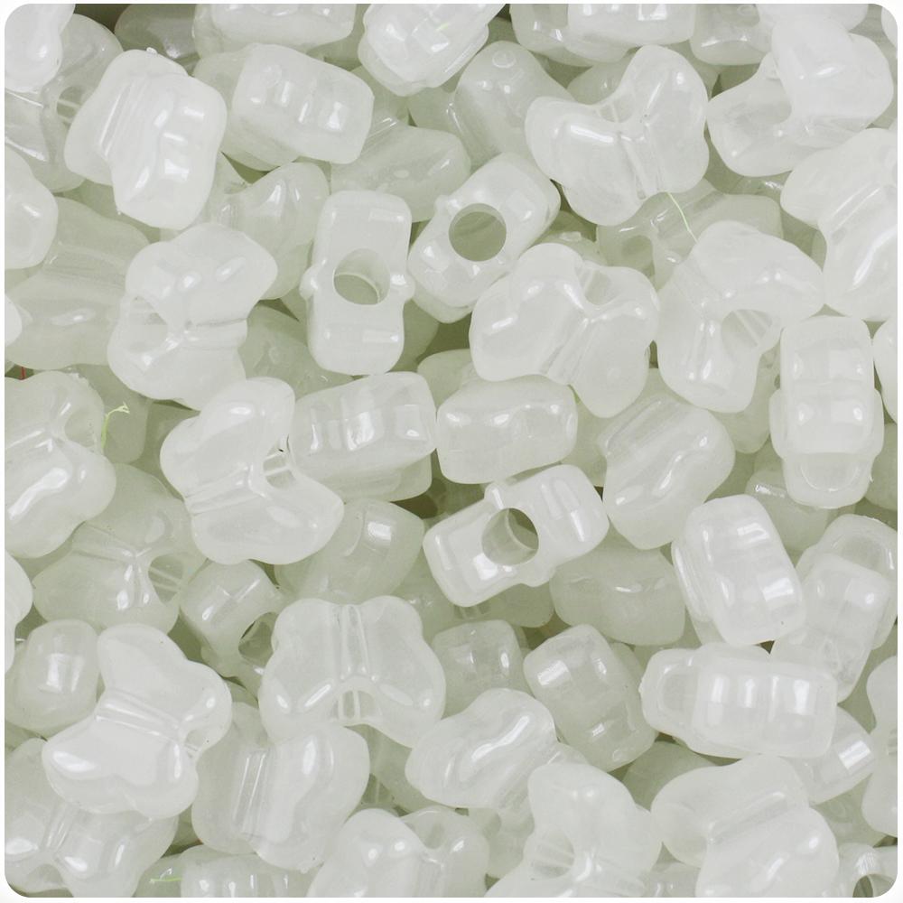 Night Glow-in-the-Dark 13mm Butterfly Pony Beads (50pcs)