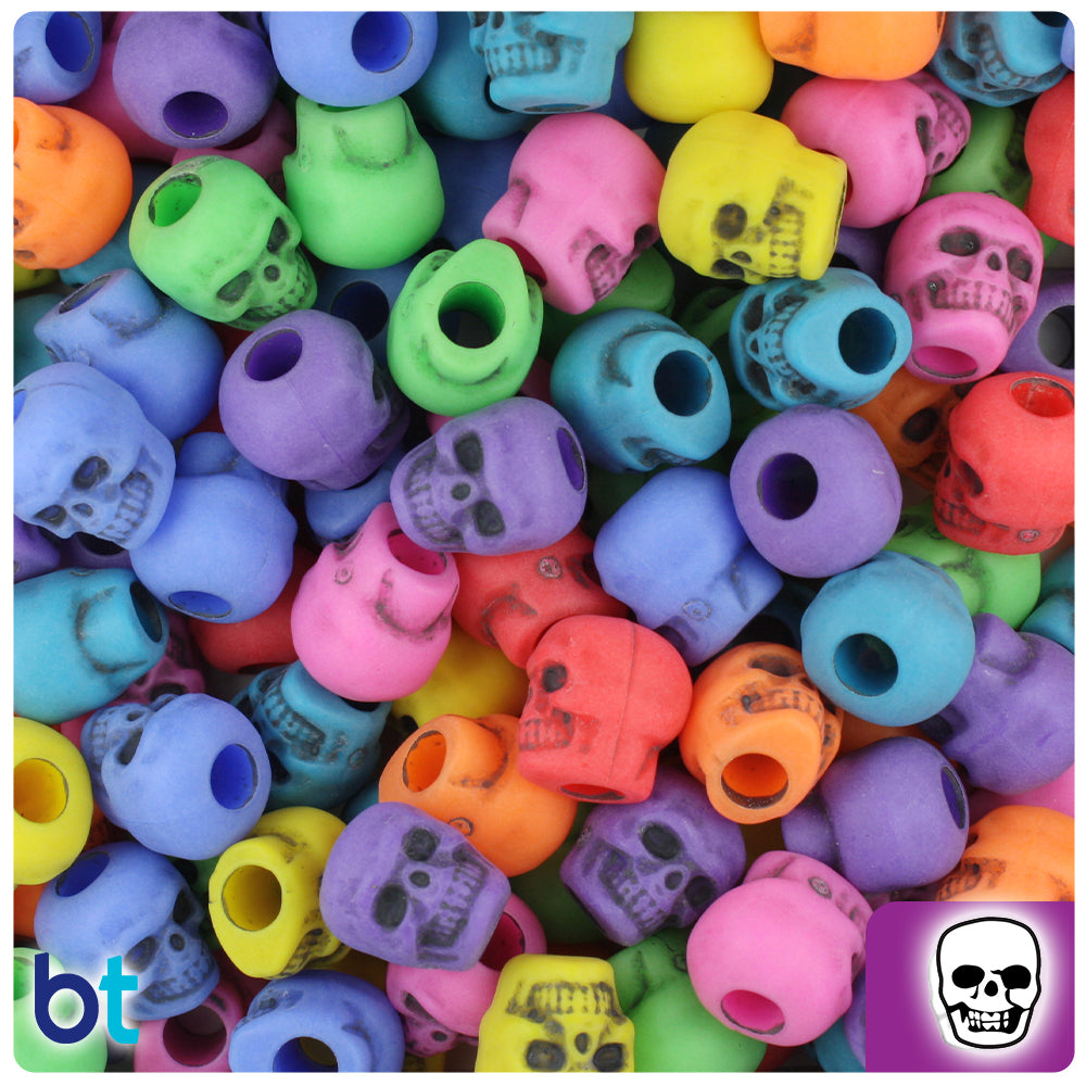 Circus Mix Antique 11mm Skull Pony Beads (150pcs)