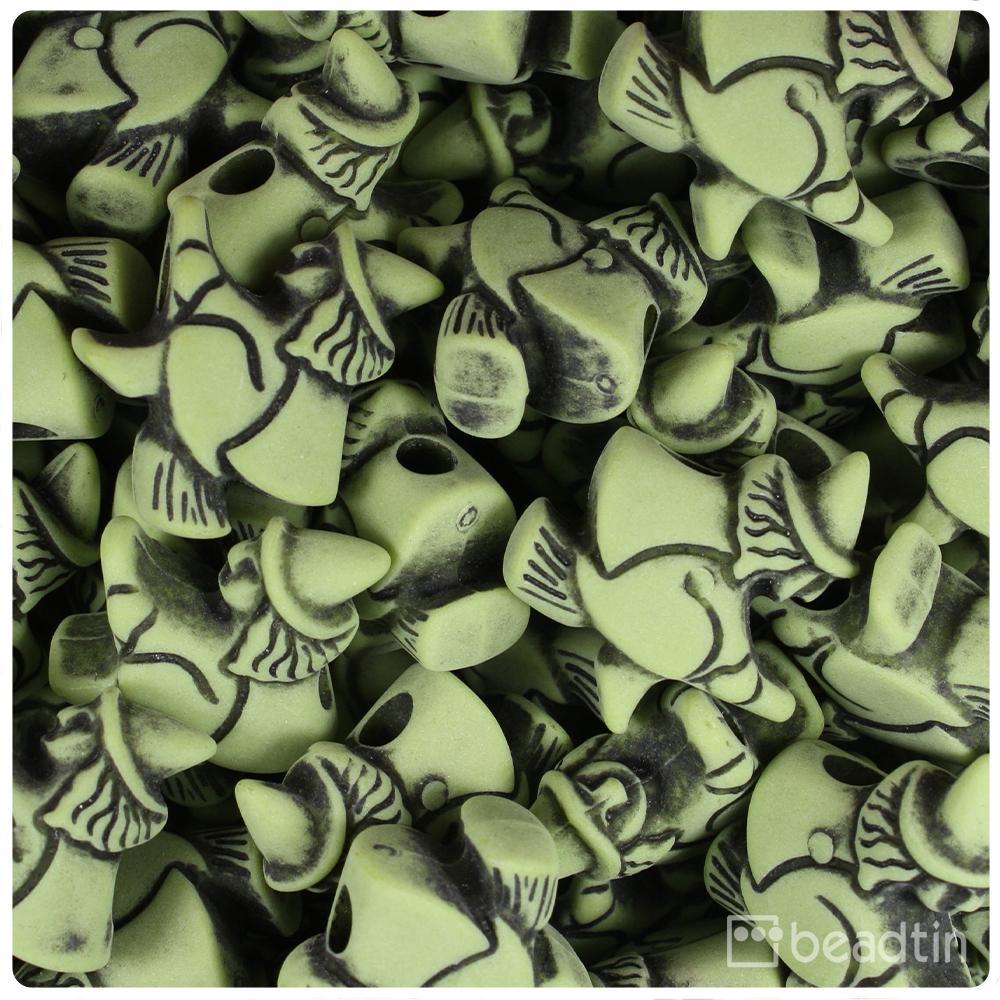 Kiwi Antique 24mm Witch Pony Beads (8pcs)