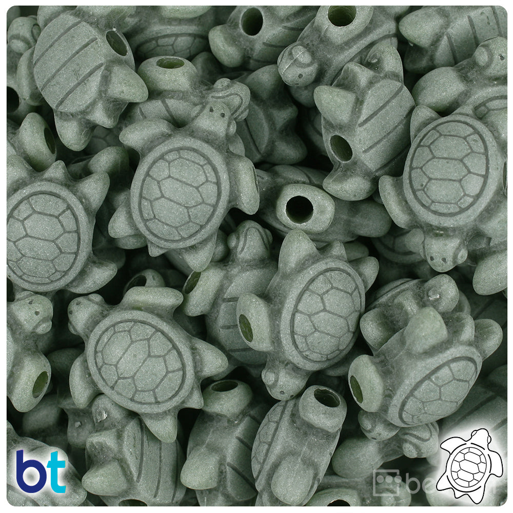 Jade Antique 23mm Sea Turtle Pony Beads (24pcs)