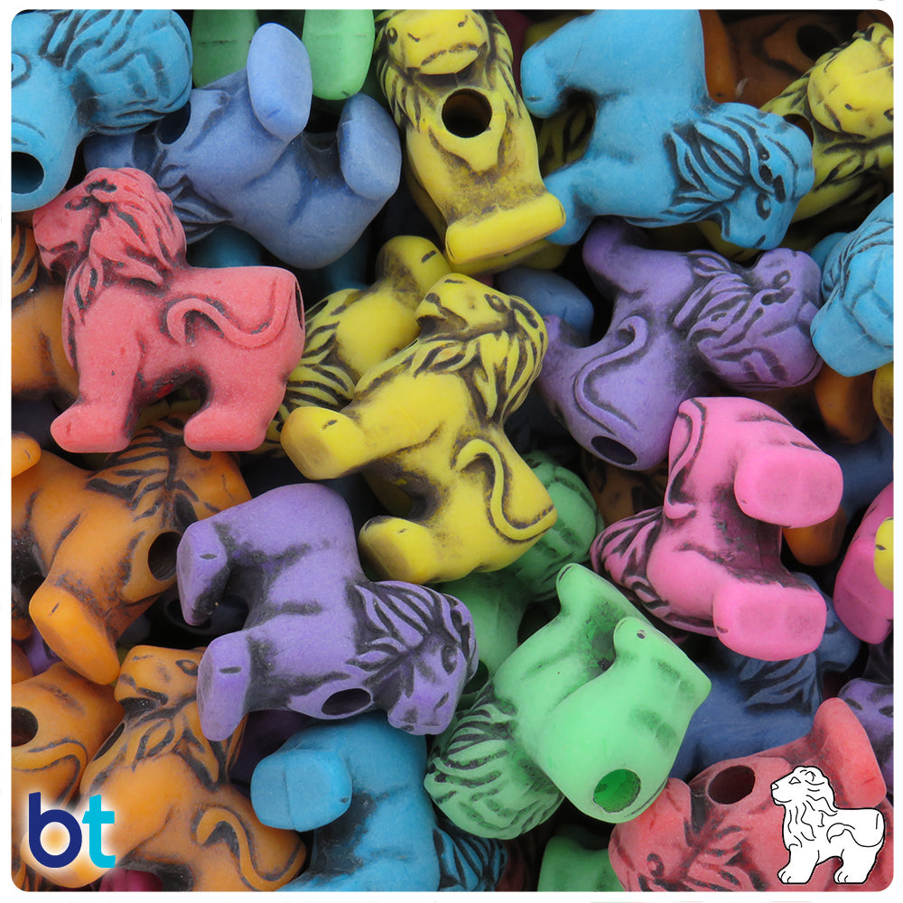 Wholesale Case 22mm Lion Pony Beads